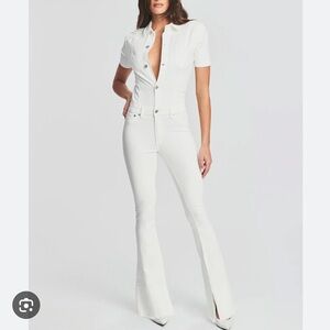 NEW SER.O.YA White Fallon Denim Jumpsuit Size Small Designer Party Western Boho